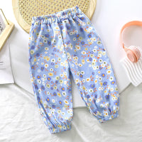 Kids Anti-Mosquito Summer Pants - Lightweight Floral Design