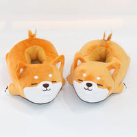 Lazy Shiba Inu Funny Slippers - Cute Soft Animal Puppy Home Cotton Shoes