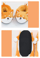 Lazy Shiba Inu Funny Slippers - Cute Soft Animal Puppy Home Cotton Shoes