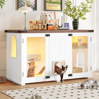 Large Smart Cat Litter Box Enclosure for Living Room by Tail chasers