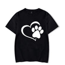 Luminous Dog Paw T-Shirt - Glow-in-Dark 90s Harajuku Style