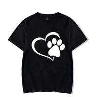 Luminous Dog Paw T-Shirt - Glow-in-Dark 90s Harajuku Style