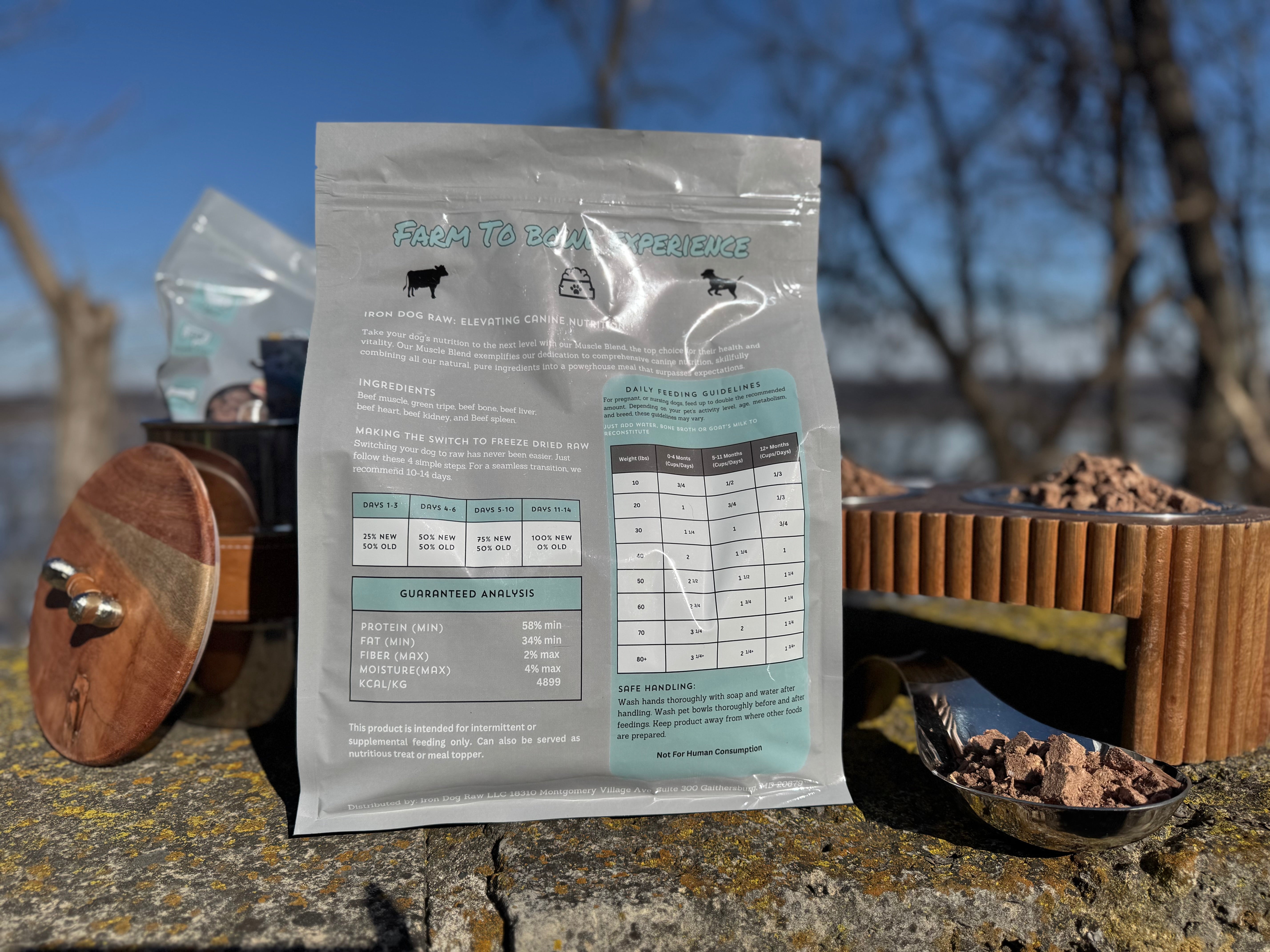 Freeze Dried Raw Dog Food - Muscle Blend (Large Batch)