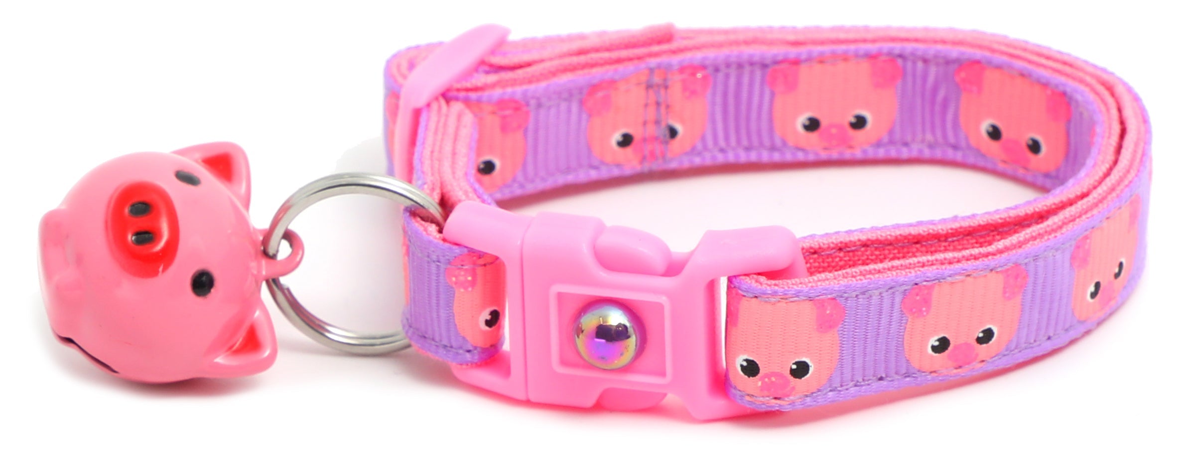 Pink Pigs Breakaway Cat Collar-10