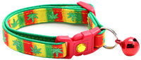 Marijuana Leaves Breakaway Cat Collar-9