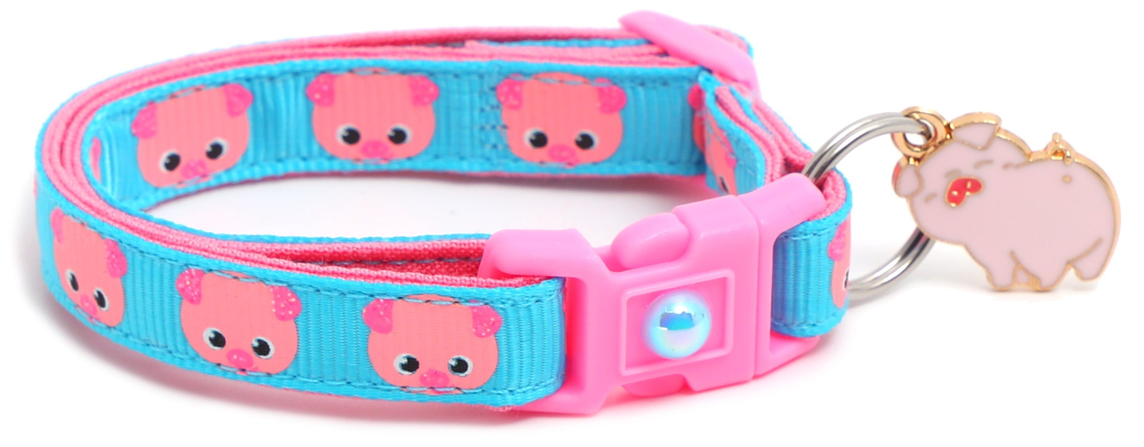 Pink Pigs Breakaway Cat Collar-14