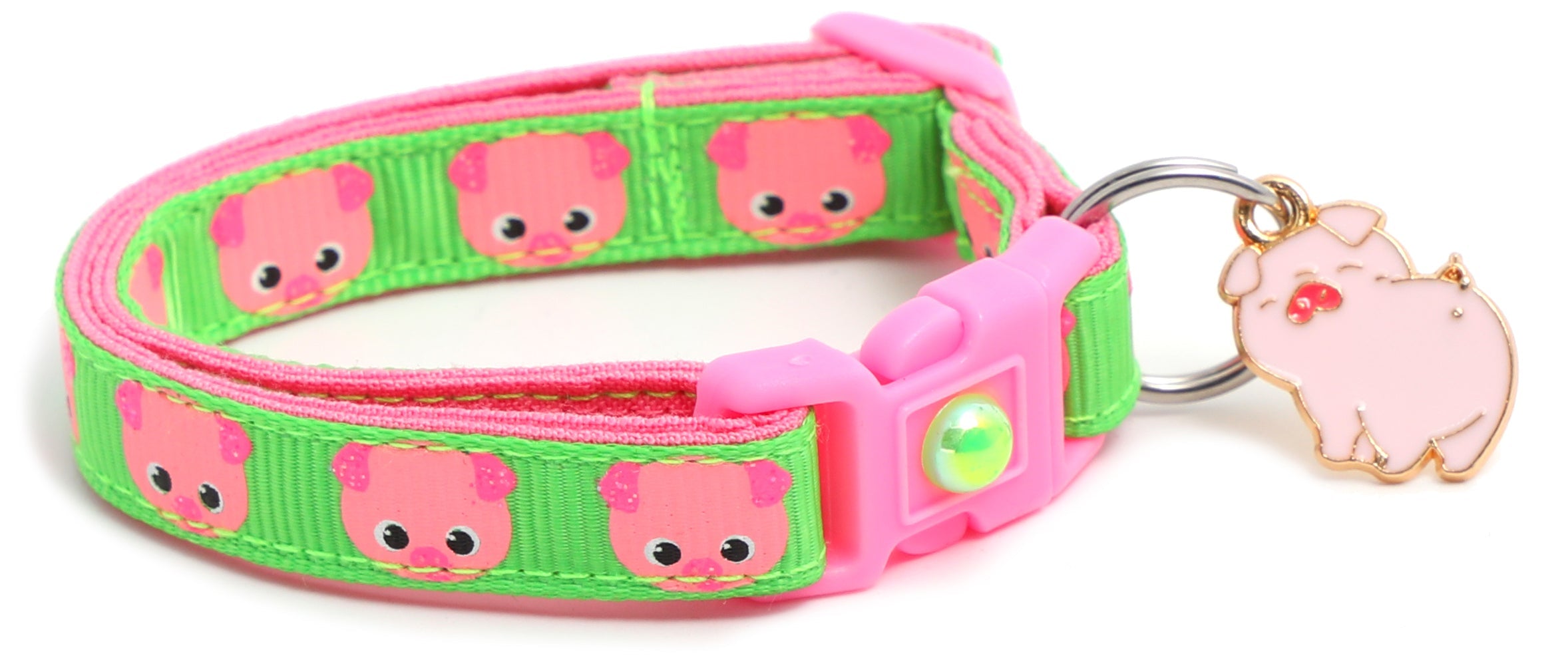 Pink Pigs Breakaway Cat Collar-15