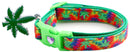 Marijuana Leaves Breakaway Cat Collar-25