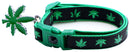 Marijuana Leaves Breakaway Cat Collar-23