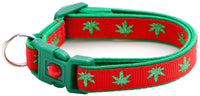 Marijuana Leaves Breakaway Cat Collar-61