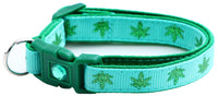 Marijuana Leaves Breakaway Cat Collar-56