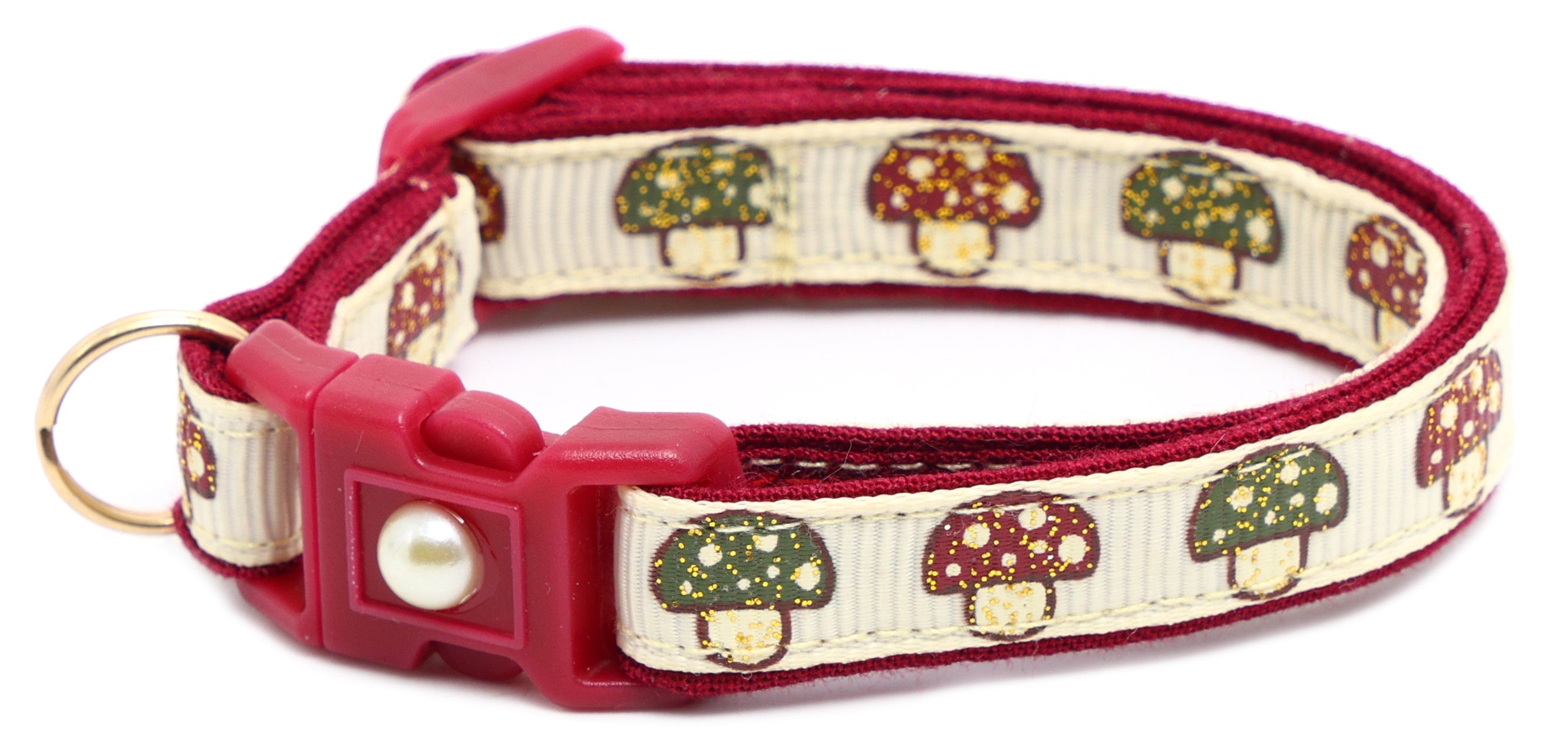 Woodland Mushrooms Breakaway Cat Collar-28