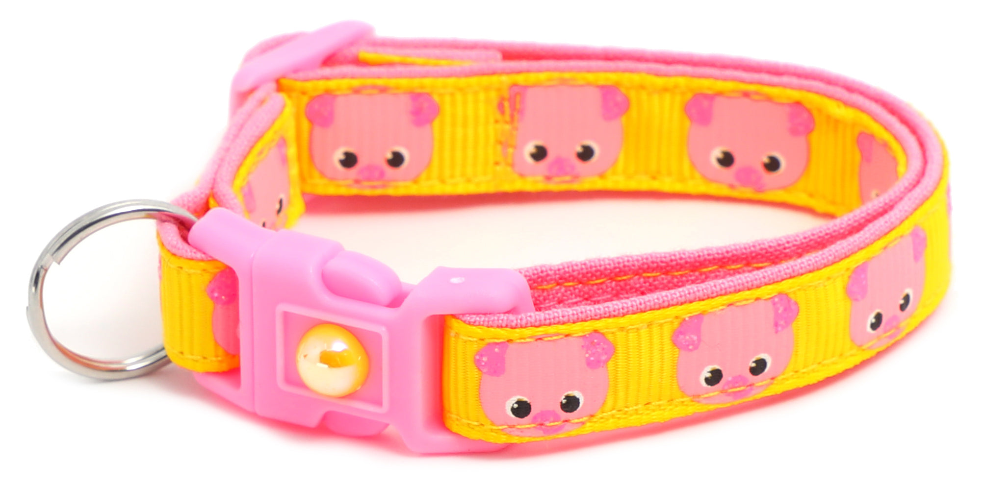 Pink Pigs Breakaway Cat Collar-24