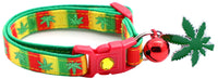 Marijuana Leaves Breakaway Cat Collar-43