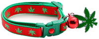 Marijuana Leaves Breakaway Cat Collar-44