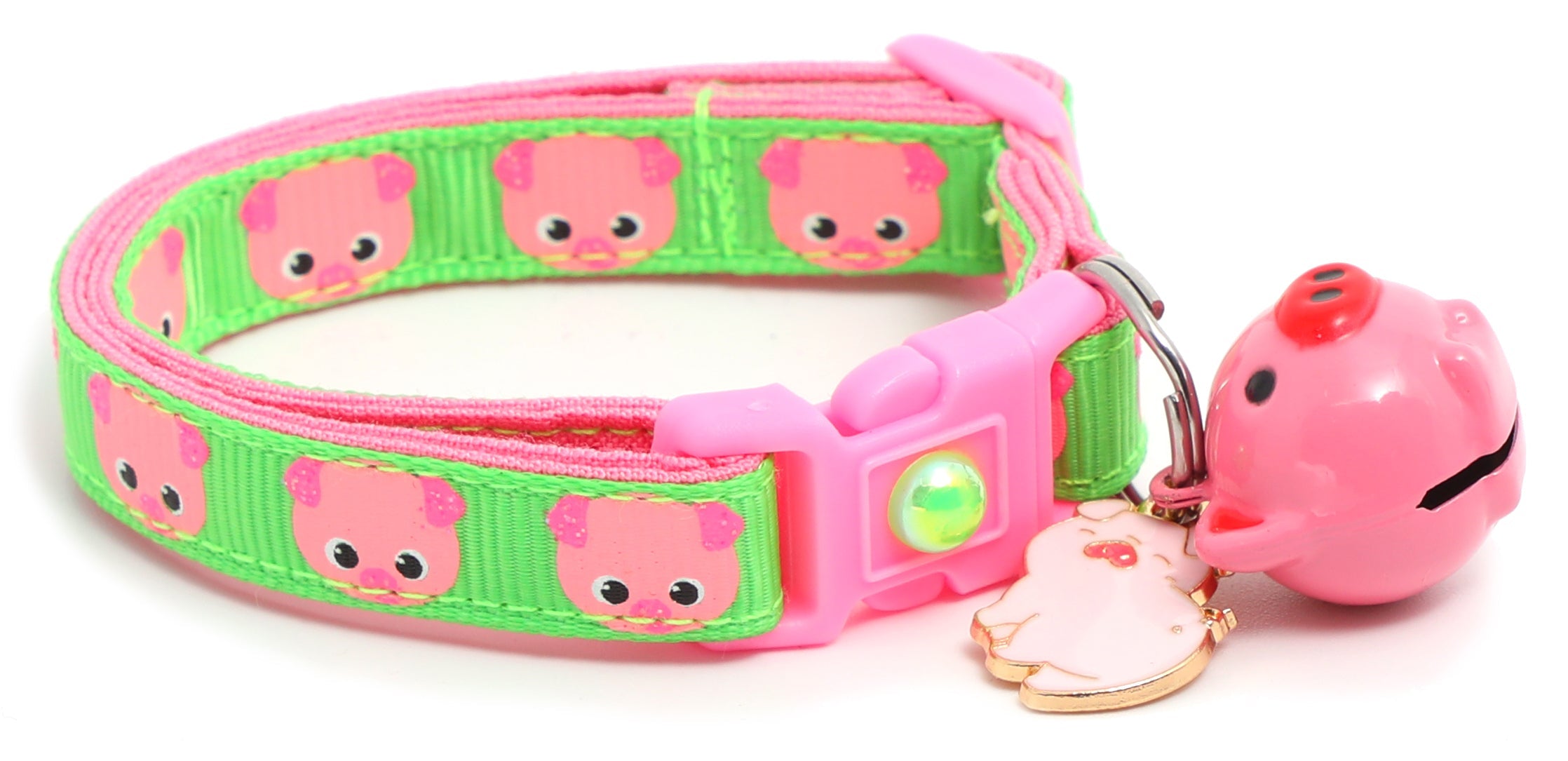 Pink Pigs Breakaway Cat Collar-19