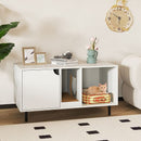 40 Inch Cat Litter Box Enclosure for 2 Cats Hidden Cat Washroom-White-0