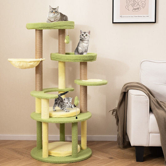 Spacious Avocado Cat Tower
