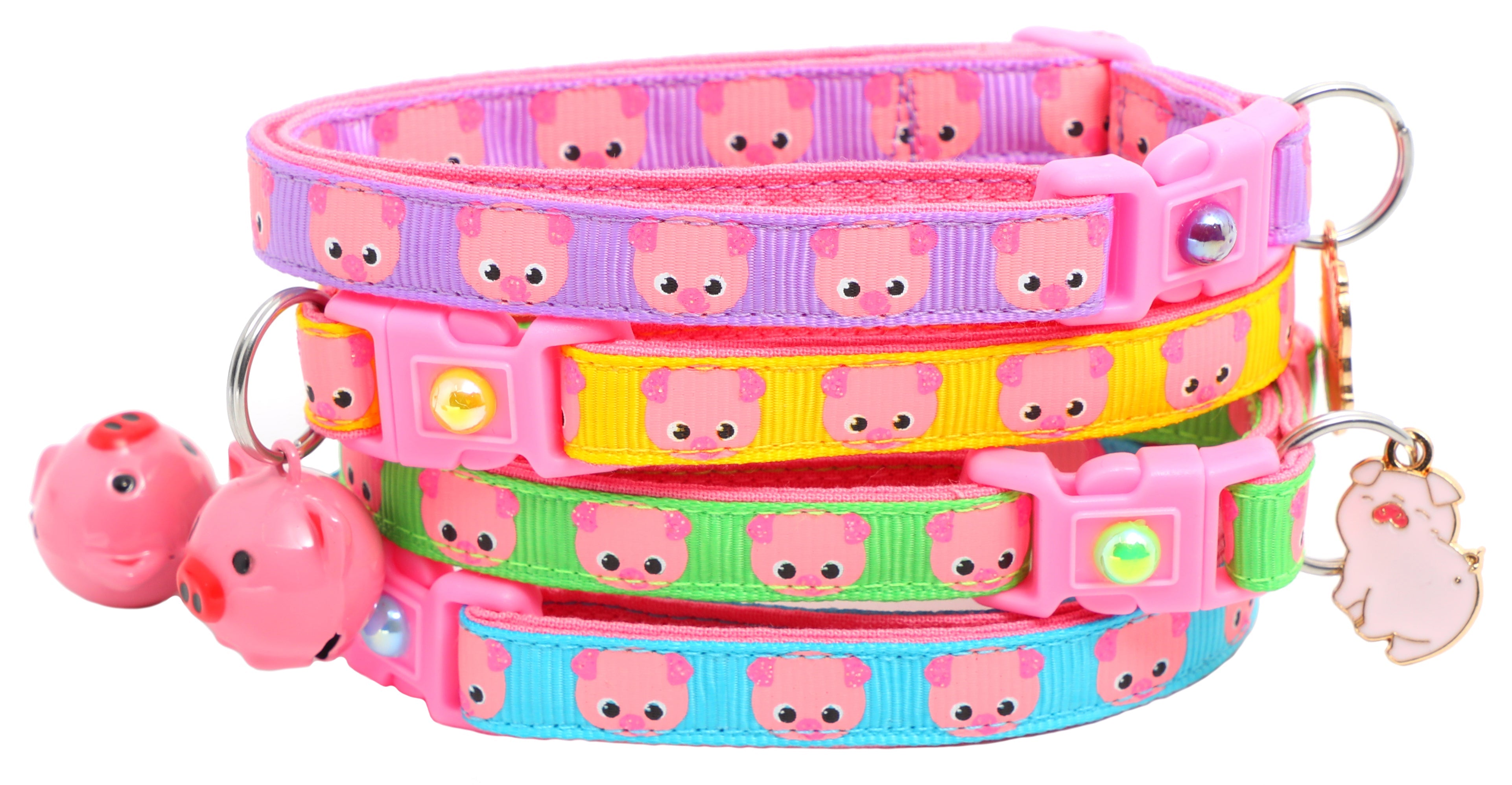 Pink Pigs Breakaway Cat Collar-0