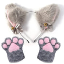 Cat Ear Cosplay Costume Set - Anime Headband & Claw Gloves with Bell