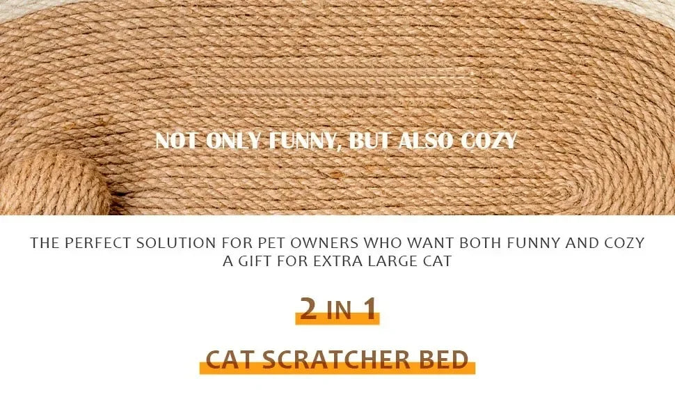 Cat Recliner Lounge - Portable Sisal Scratching Sofa