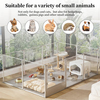Premium Acrylic Dog Playpen - Extra Large 10-Panel Pet Enclosure