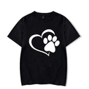 Luminous Dog Paw T-Shirt - Glow-in-Dark 90s Harajuku Style