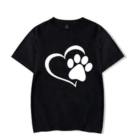 Luminous Dog Paw T-Shirt - Glow-in-Dark 90s Harajuku Style