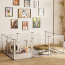 Premium Acrylic Dog Playpen - Extra Large 10-Panel Pet Enclosure