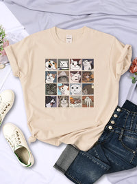 Animal Dog Cat Harajuku T-Shirt - Trendy Summer Sport Style Women's Top