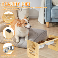 Bamboo Elevated Bowl Stand by Tail chasers