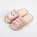 Cat Platform Linen Slippers