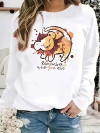 Adorable Cat Graphic Autumn Winter Sweatshirt - Unisex Cotton Fashion Trend