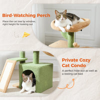 Multi-Level Cat Activity Tree with Scratching Posts & Hammock
