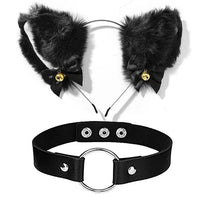 Cat Ear Cosplay Costume Set - Anime Headband & Claw Gloves with Bell