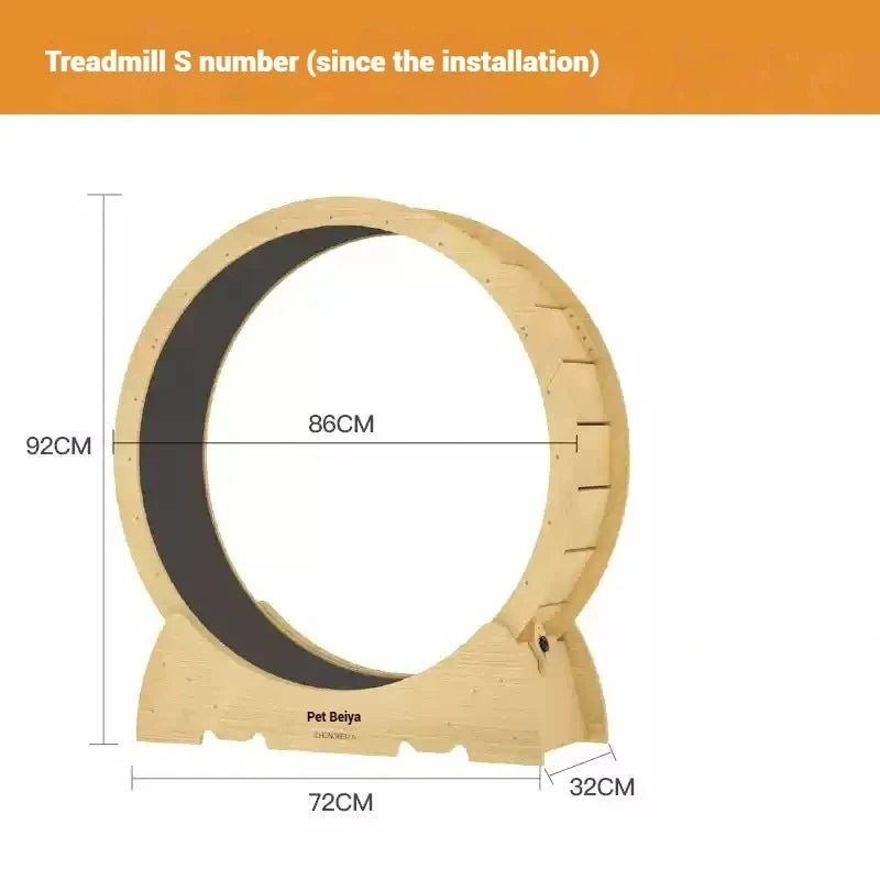 Cat Mute Treadmill Solid Wood Exercise Wheel