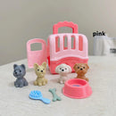Pet Family Pretend Play Set - Mini House & Dolls