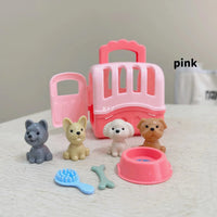Pet Family Pretend Play Set - Mini House & Dolls