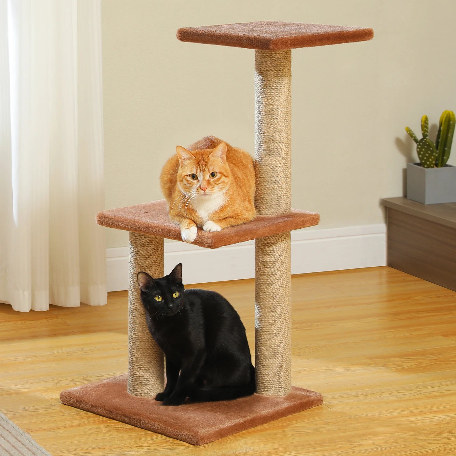 Multi-Level Cat Activity Tree with Scratching Posts & Hammock