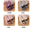 Cartoon Cat Open-Toe Plush Slippers