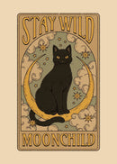 Black and White Cat Tarot Canvas Poster Good Luck Wall Art Pictures for Living Room Bedroom Playroom Modern Home Decor Gift by Tail chasers