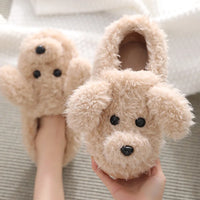 Dog Couple Slippers - Furry Winter