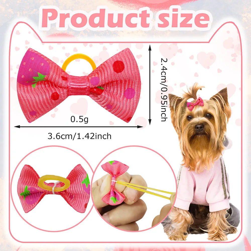 Adorable Dog Hair Bow Set - 30 Piece Grooming Accessories
