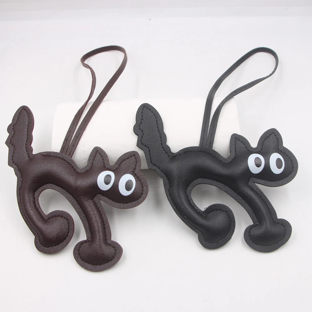 Leather Pet Keychain - Adorable Dog & Cat Charm