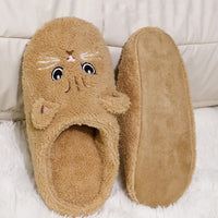 Fuzzy Fur Cat Winter Slippers