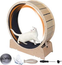 Large Cat Exercise Wheel 40 Inch Treadmill Exerciser for Indoor Cats Love Kitty Running Toy Walking Training for Fitness Weight by Tail chasers