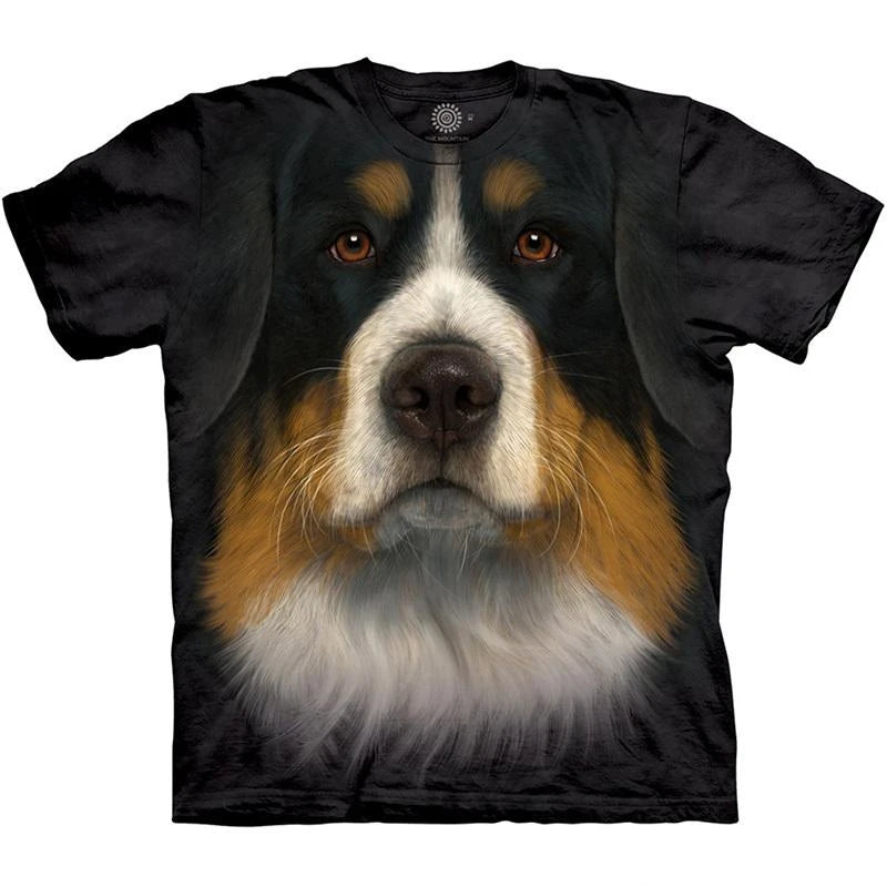 Cute Dog Face 3D Graphics Tee