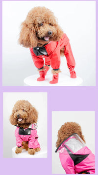 Adorable Dog Raincoat - Waterproof Jumpsuit Fun