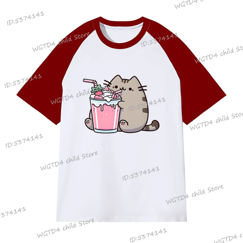 Adorable Cat Cartoon Tee