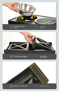 Adjustable Height Elevated Dog Bowls